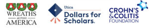 Logos: Wreaths Across America, Dollars for Scholars, Crohn's.