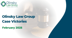 Law firm case victories announcement, February 2025.