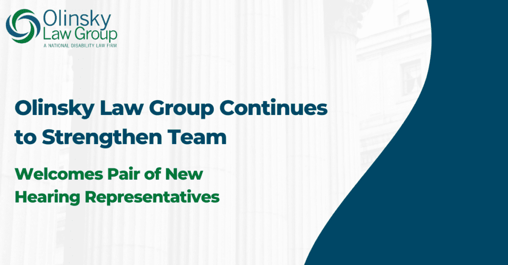 Olinsky Law Group strengthens team announcement.