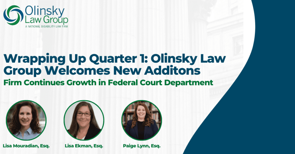 Wrapping Up Quarter 1: Olinsky Law Group Welcomes New Team Members and ...